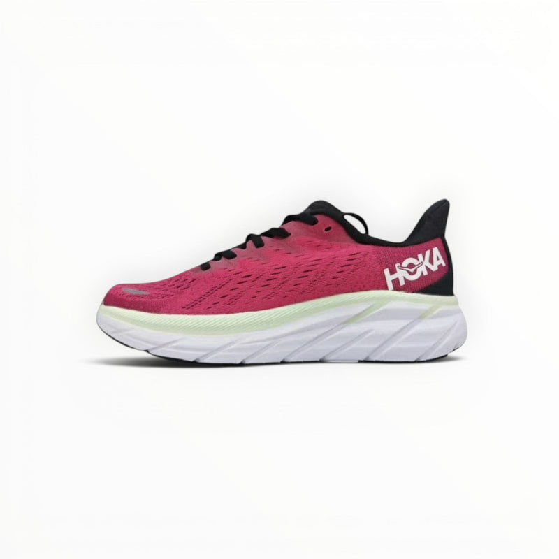 Hoka Clifton 8 women's shoe in Blue Graphite/Ibis Rose – product view 1