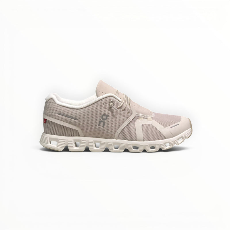 On Cloud 5 men's lifestyle shoe in Pearl/White, side profile