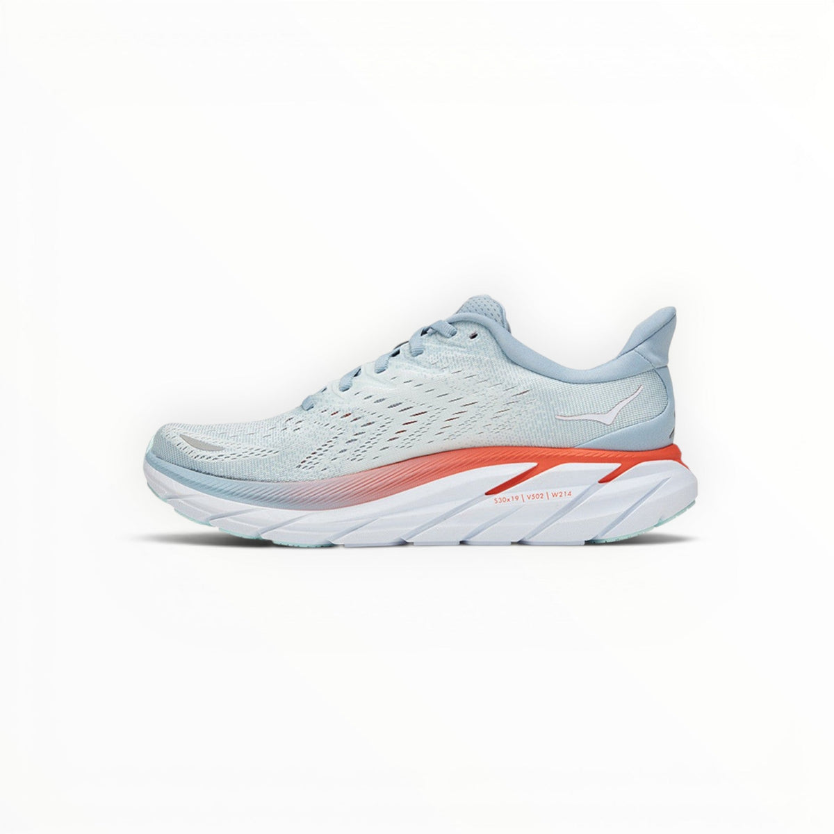 Hoka Clifton 8 women's shoe in Blue Fog/Plein Air – product view 2