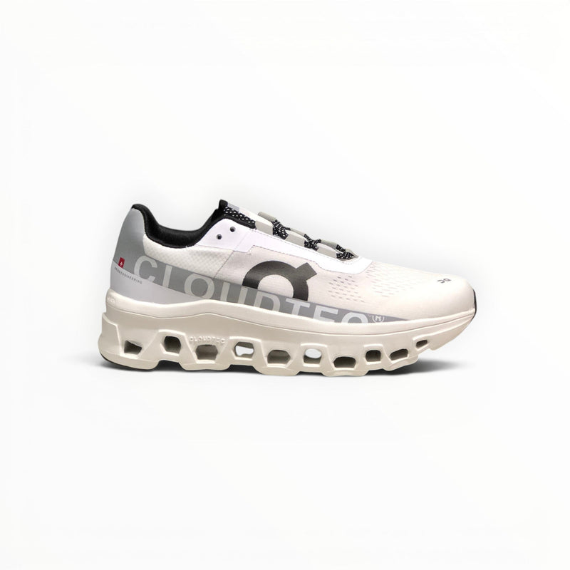 On Cloudmonster women's shoe in Ivory/Pearl - product view 1