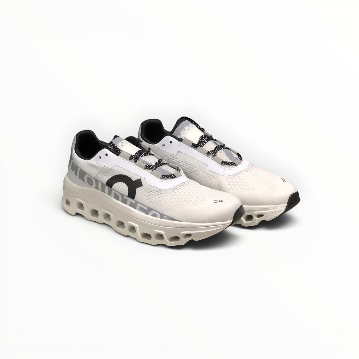On Cloudmonster women's shoe in Ivory/Pearl - product view 2