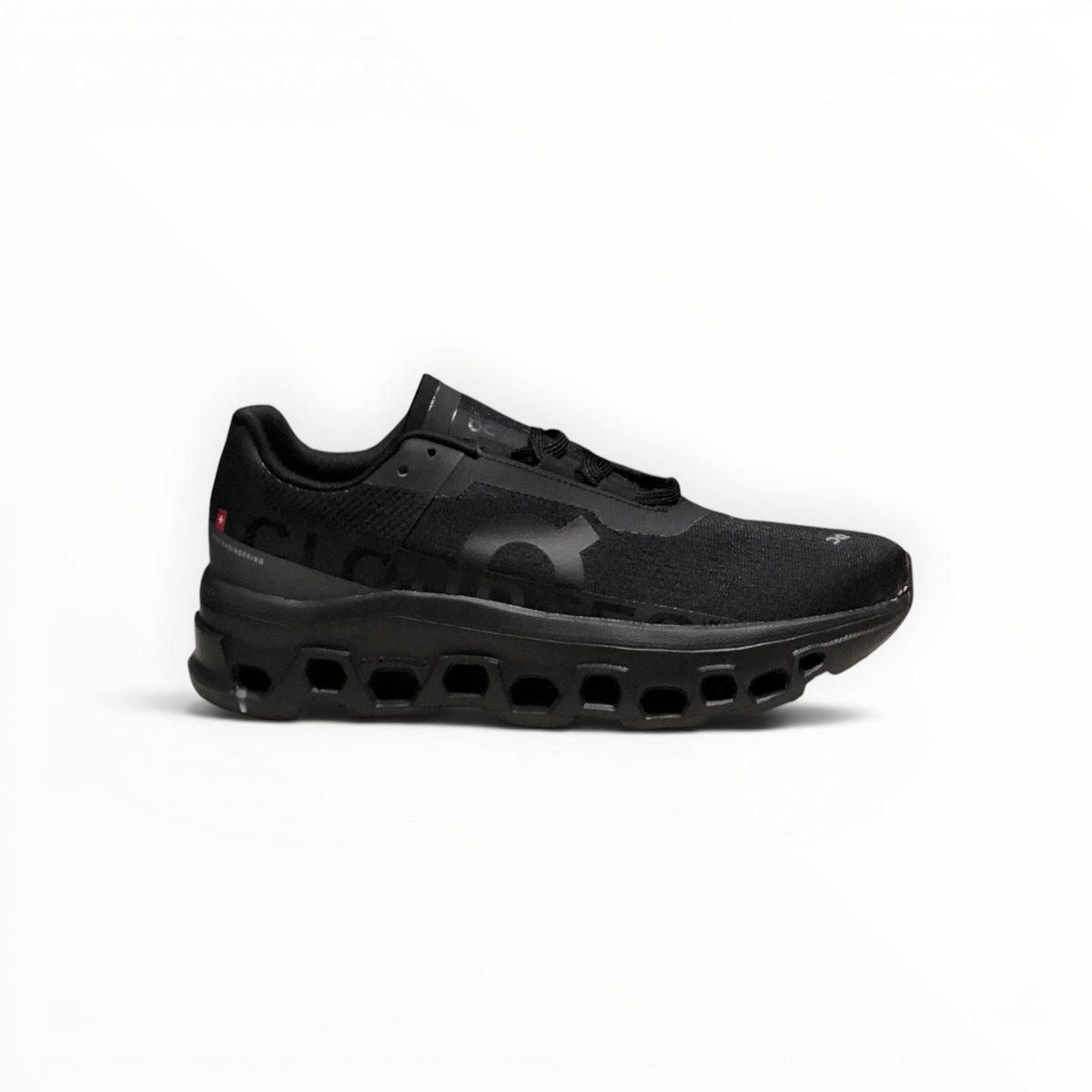 On Cloudmonster men's shoe in All Black - product view 1