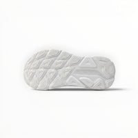 HOKA Clifton 9 men's running shoes in White/White – outsole view