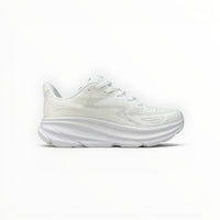 Hoka Clifton 9 women's running shoes in White/White – product view 2