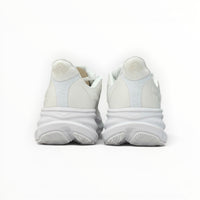 Hoka Clifton 9 women's running shoes in White/White – rear view