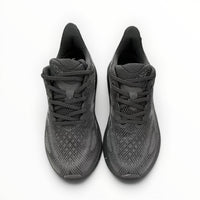 Hoka Clifton 9 women's running shoes in Black/Black – product view 3