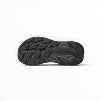 Hoka Clifton 9 women's running shoes in Black/Black – outsole view