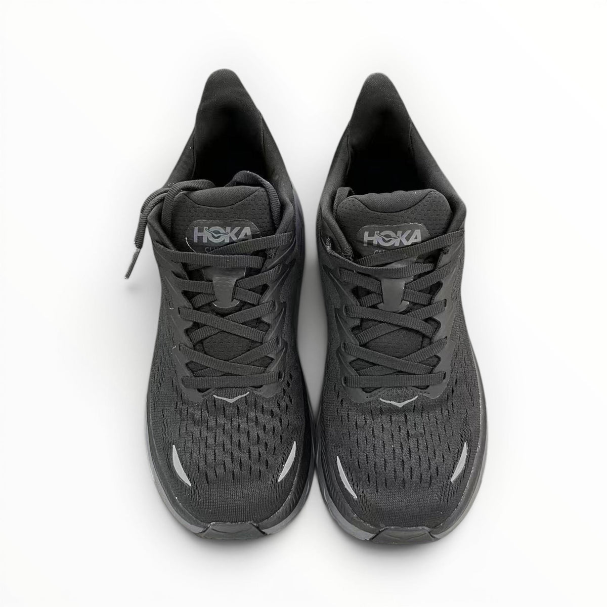 Hoka Clifton 8 men's shoe in Black/Black – product view 3