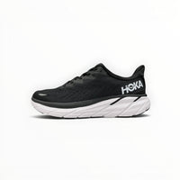Hoka Clifton 8 women's shoe in Black/White – product view 1