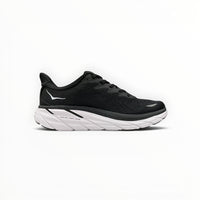 Hoka Clifton 8 women's shoe in Black/White – product view 2