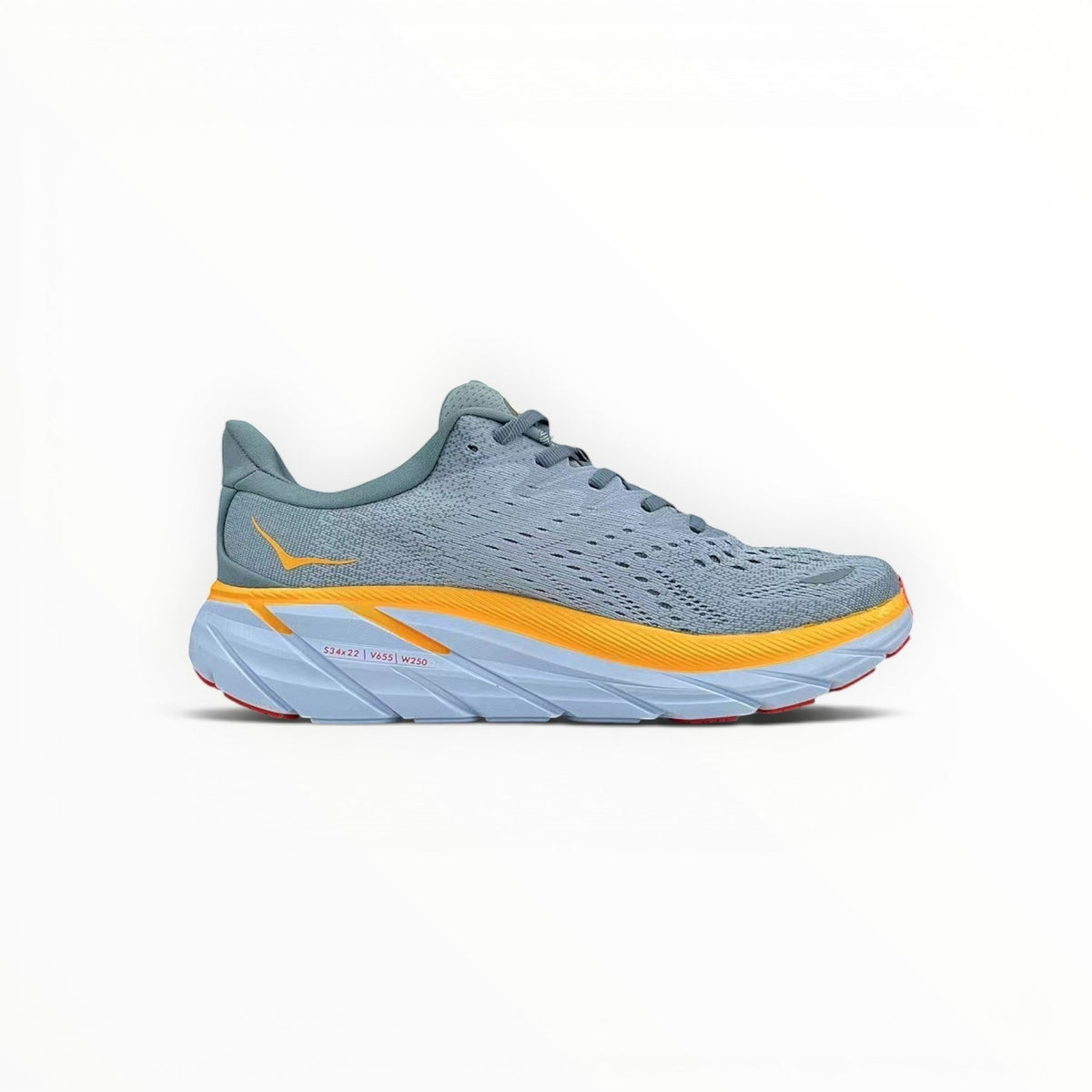 Hoka Clifton 8 women's shoe in Mountain Spring/Goblin Blue – product view 2
