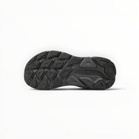 HOKA Clifton 9 men's running shoes in Black/Black – outsole view