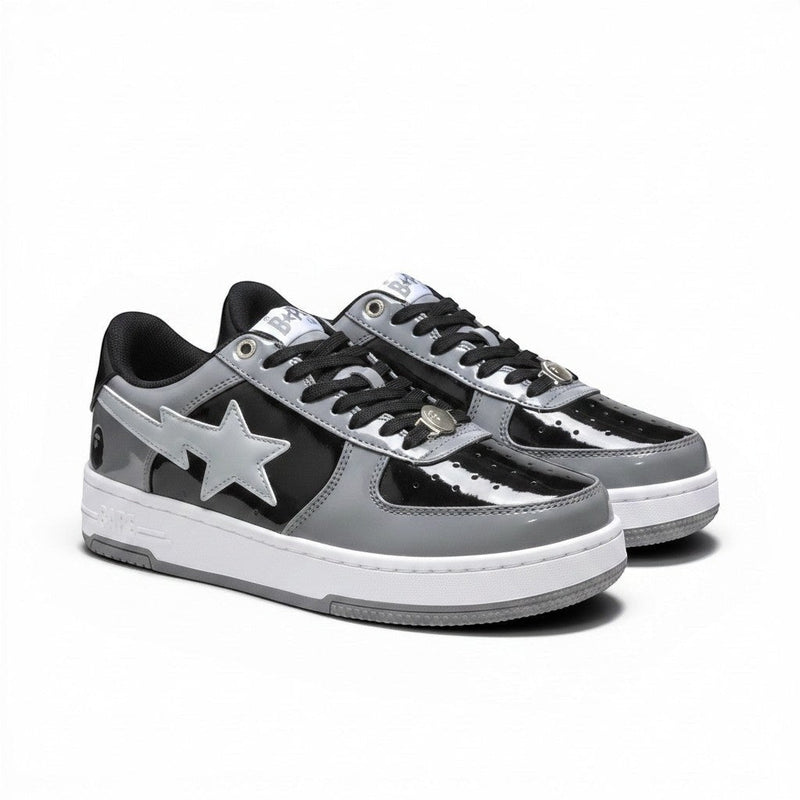 A Bathing Ape BAPE STA women's low-top sneakers in Grey/Black, product view 1