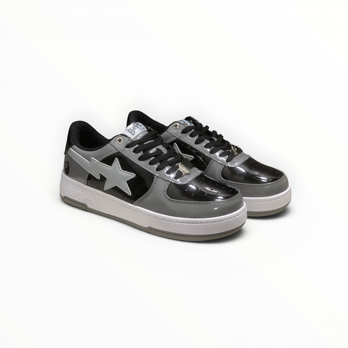 A Bathing Ape BAPE STA women's low-top sneakers in Grey/Black, product view 5