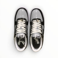 A Bathing Ape BAPE STA women's low-top sneakers in Black/Grey/White, product view 4