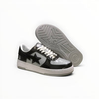 A Bathing Ape BAPE STA women's low-top sneakers in Black/Grey/White, outsole view