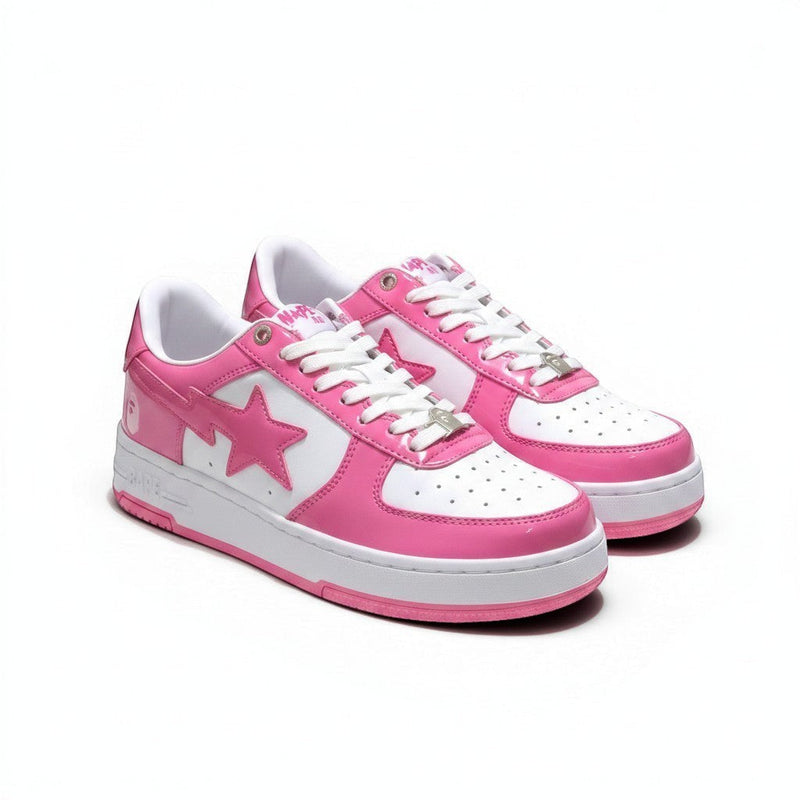A Bathing Ape BAPE STA women's low-top sneakers in Pink/White, product view 1