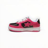 A Bathing Ape BAPE STA women's low-top sneakers in Pink/Black, side view