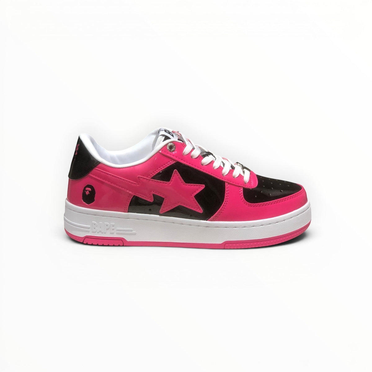 A Bathing Ape BAPE STA women's low-top sneakers in Pink/Black, product view 5