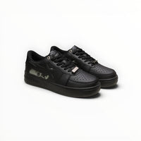A Bathing Ape BAPE STA men's low-top sneakers in Triple Black, product view 1