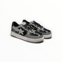 A Bathing Ape BAPE STA men's low-top sneakers in Grey/Black, product view 1