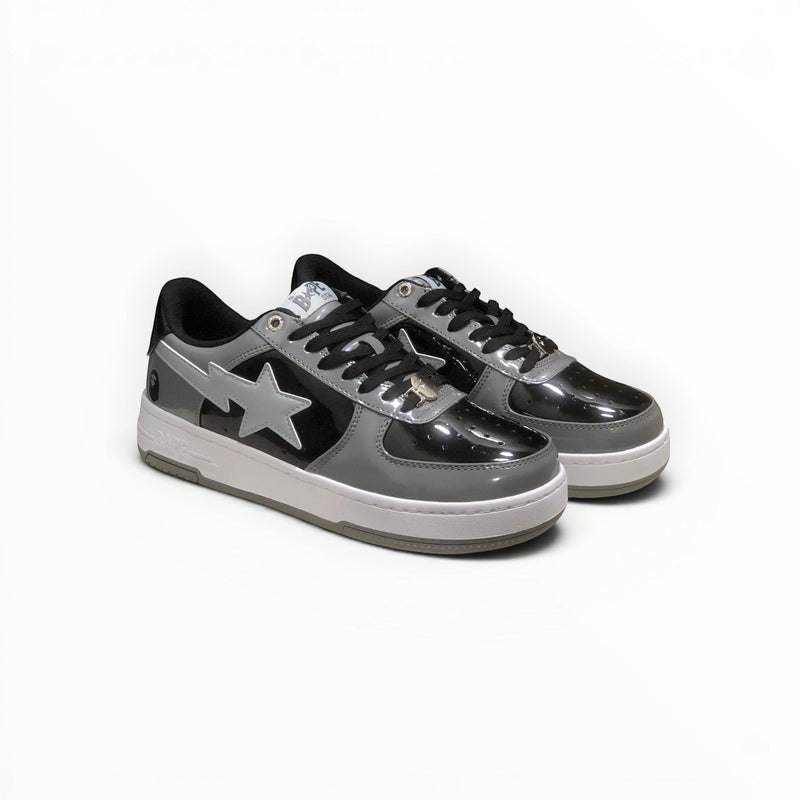 A Bathing Ape BAPE STA men's low-top sneakers in Grey/Black, product view 1