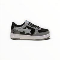 A Bathing Ape BAPE STA men's low-top sneakers in Grey/Black, product view 5