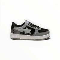 A Bathing Ape BAPE STA men's low-top sneakers in Black/Grey/White, product view 7
