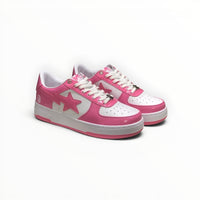 A Bathing Ape BAPE STA men's low-top sneakers in Pink/White, product view 1