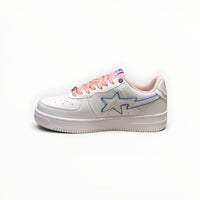 A Bathing Ape BAPE STA men's low-top sneakers in White/Peach, product view 2