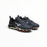WSS Sports Shoes Mizuno Wave Prophecy 14S black and blue womens running shoes with Infinity Wave plate technology.