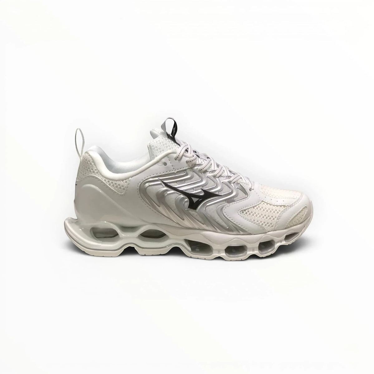 Mizuno Wave Prophecy 14 S men's running shoes in White/Silver – product view 7