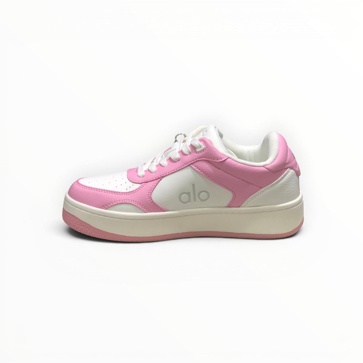 Alo Recovery Mode women's lifestyle sneakers in Pink/White, product view 4