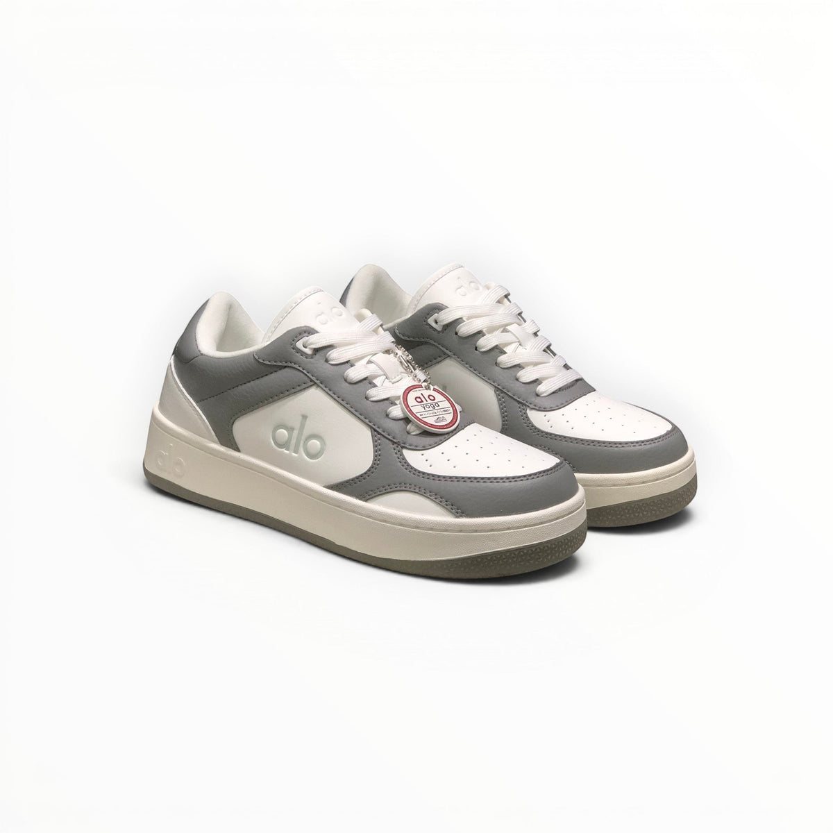 Alo Recovery Mode men's lifestyle sneakers in Gravel/White, product view 3
