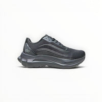 Alo Runner women's performance running shoes in Charcoal/Grey, product view 3