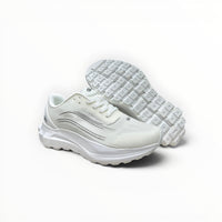Alo Runner women's performance running shoes in White/White, product view 1