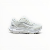 Alo Runner women's performance running shoes in White/White, product view 3