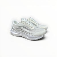 Alo Runner women's performance running shoes in White/White, product view 4