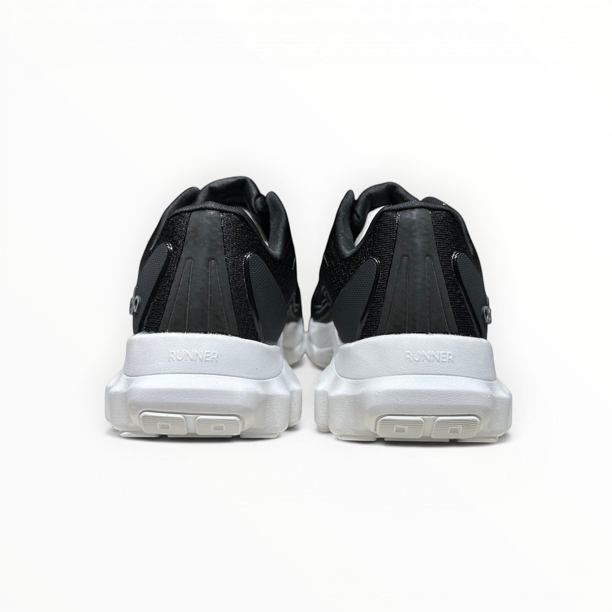 Alo Runner women's performance running shoes in Black/White, product view 6