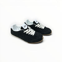 Alo Sunset Sneaker women's suede lifestyle shoes in Black, product view 1