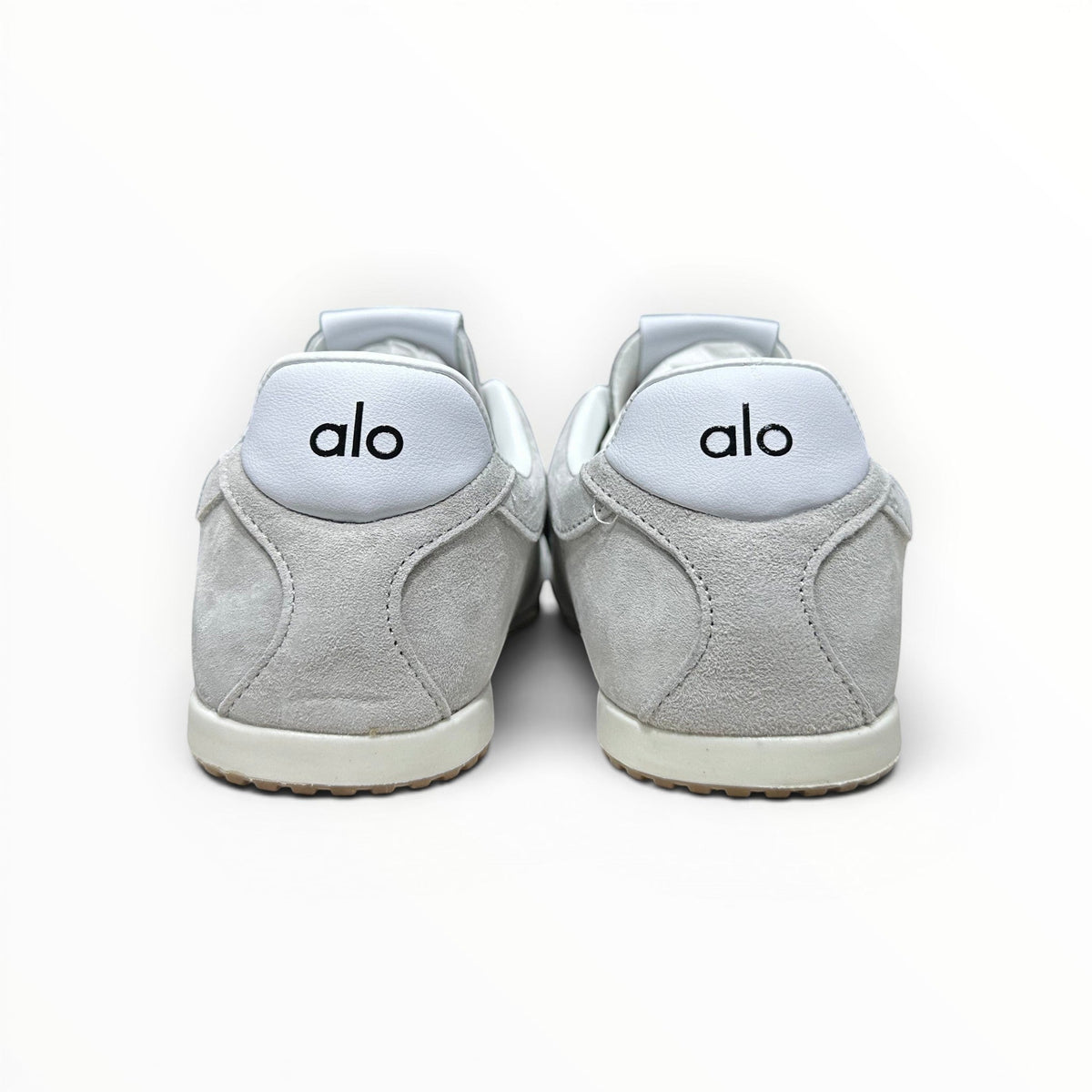 Alo Sunset Sneaker women's suede lifestyle shoes in Steel Grey, product view 7
