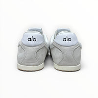 Alo Sunset Sneaker women's suede lifestyle shoes in Steel Grey, product view 7