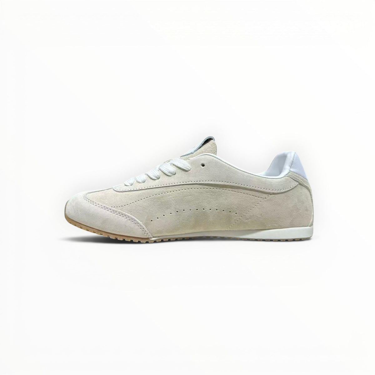 Alo Sunset Sneaker men's suede lifestyle shoes in Sandstone, product view 2