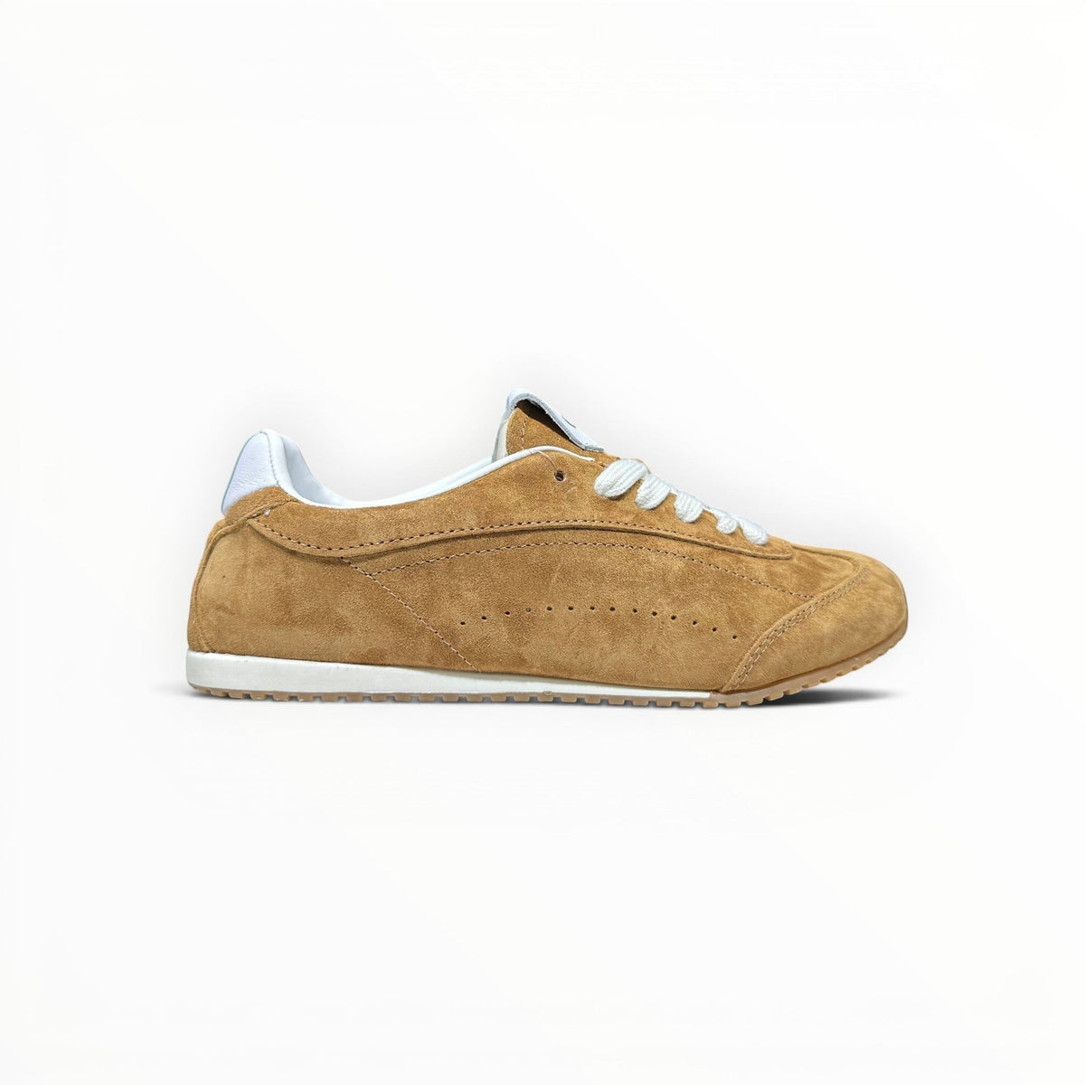 Alo Sunset Sneaker men's suede lifestyle shoes in Rich Sun-Kissed Brown, product view 3