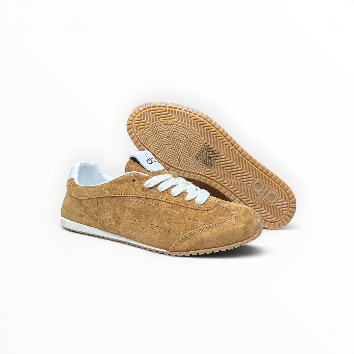 Alo Sunset Sneaker men's suede lifestyle shoes in Rich Sun-Kissed Brown, product view 5