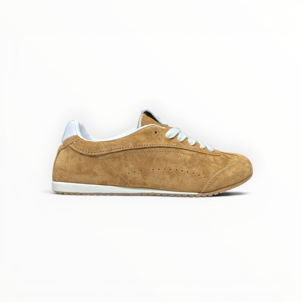 Alo Sunset Sneaker men's suede lifestyle shoes in Rich Sun-Kissed Brown, product view 8