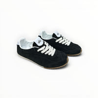 Alo Sunset Sneaker men's suede lifestyle shoes in Black, product view 1