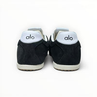 Alo Sunset Sneaker men's suede lifestyle shoes in Black, product view 7