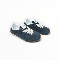 Alo Sunset Sneaker men's suede lifestyle shoes in Eclipse Blue, product view 1