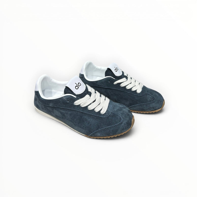 Alo Sunset Sneaker men's suede lifestyle shoes in Eclipse Blue, product view 1